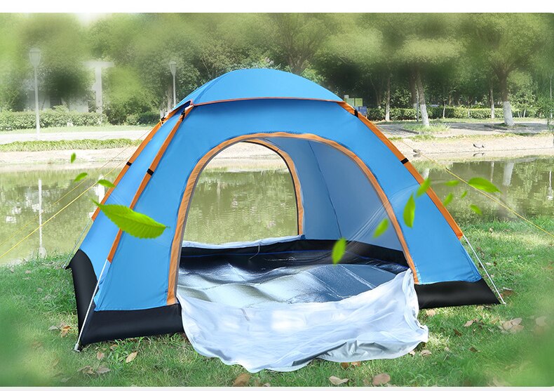 Cheap Goat Tents Folding tent full automatic quick opening portable mountaineering camping tent park picnic sunscreen tent Tents 